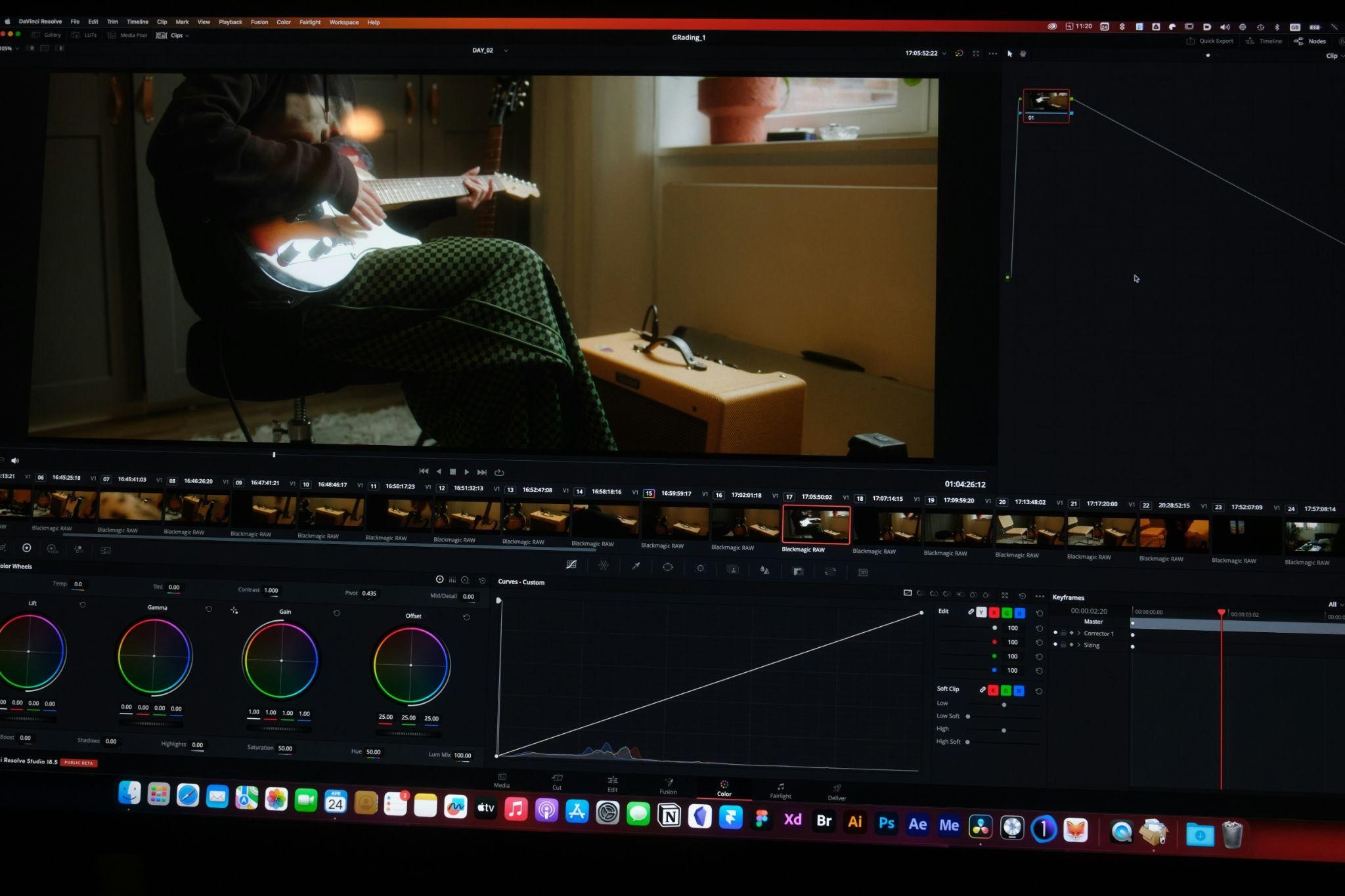 film video colour grading, Post Production