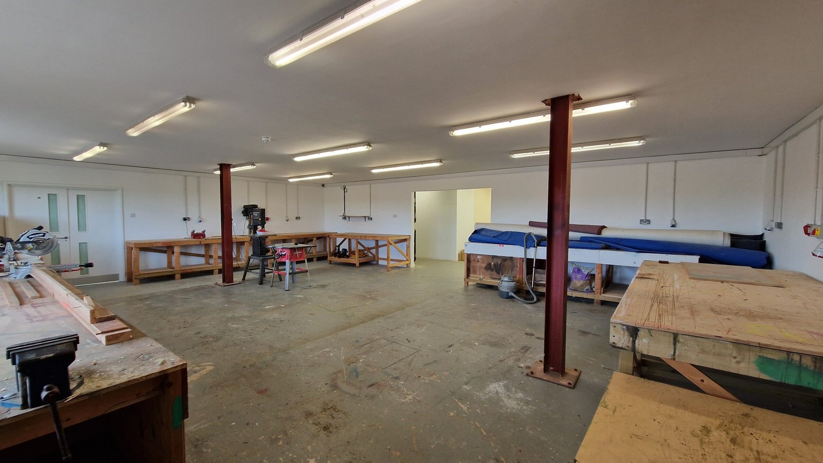 Large workshop for props and set builds at Black Hangar Studios