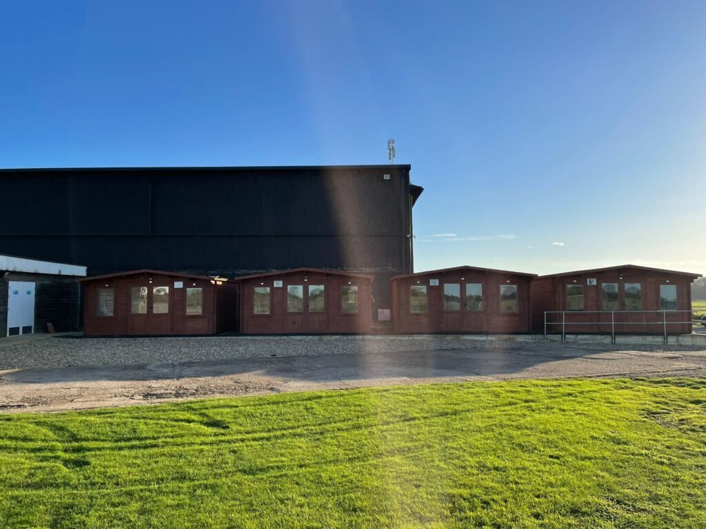 Black Hangar Studios hangar and production offices in the sunshine